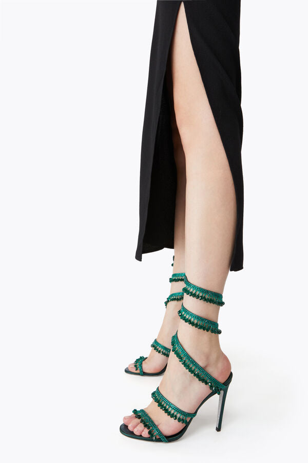 René Caovilla Chandelier Sandal 105 - Emerald