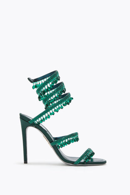 René Caovilla Chandelier Sandal 105 - Emerald