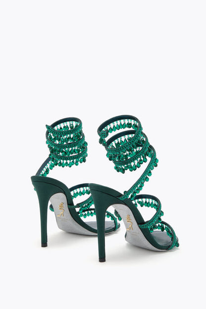 René Caovilla Chandelier Sandal 105 - Emerald