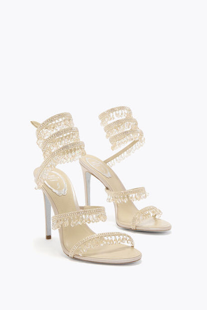 René Caovilla Chandelier Sandal 105 - Champagne