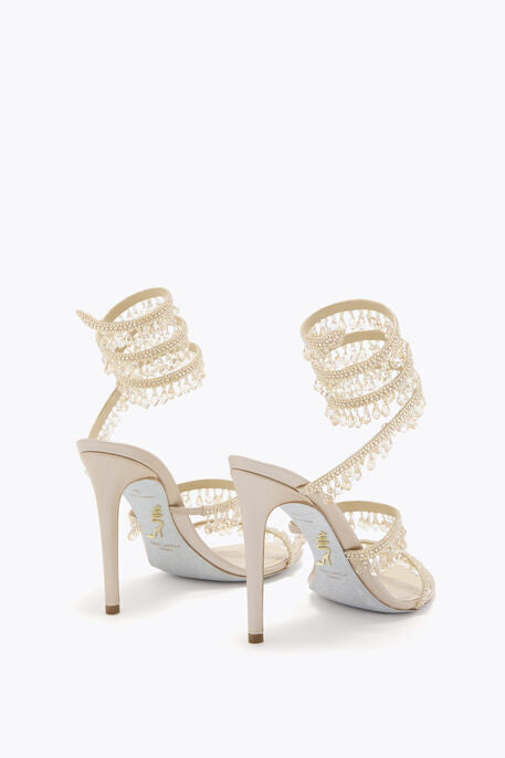 René Caovilla Chandelier Sandal 105 - Champagne