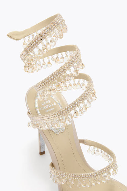 René Caovilla Chandelier Sandal 105 - Champagne