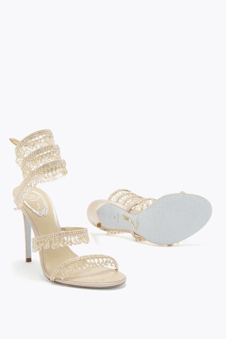 René Caovilla Chandelier Sandal 105 - Champagne