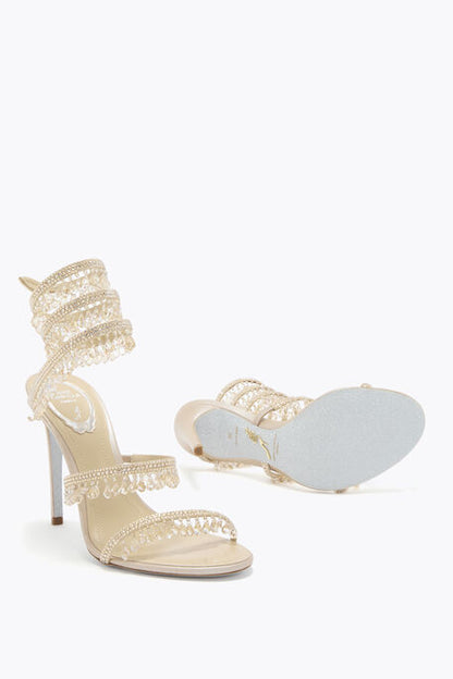 René Caovilla Chandelier Sandal 105 - Champagne
