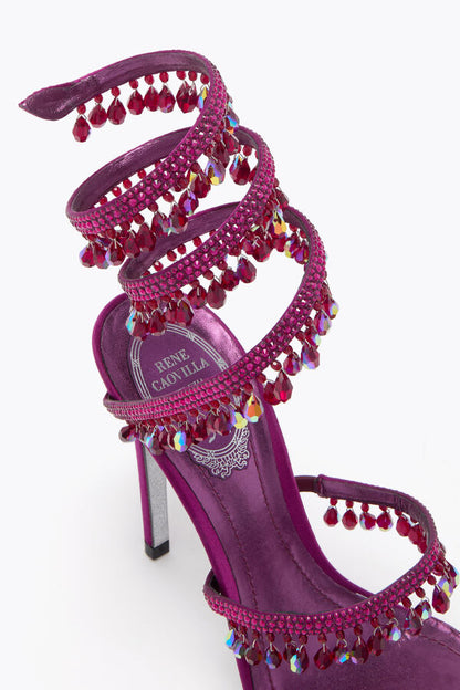 René Caovilla Chandelier Sandal 105 - Crimson